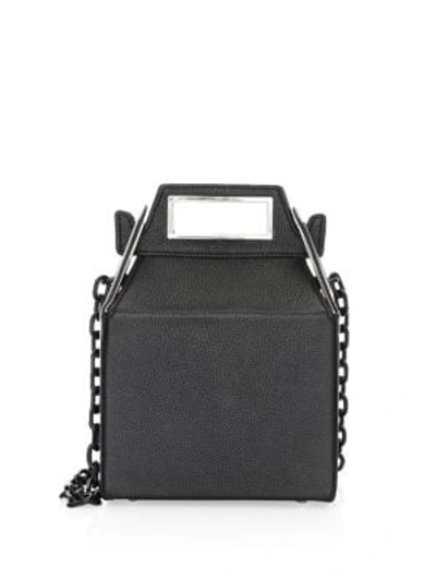 Pop & Suki Leather Takeout Bag In Black