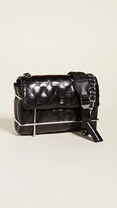 Alexander Wang Halo Quilted Leather Crossbody Bag In Black