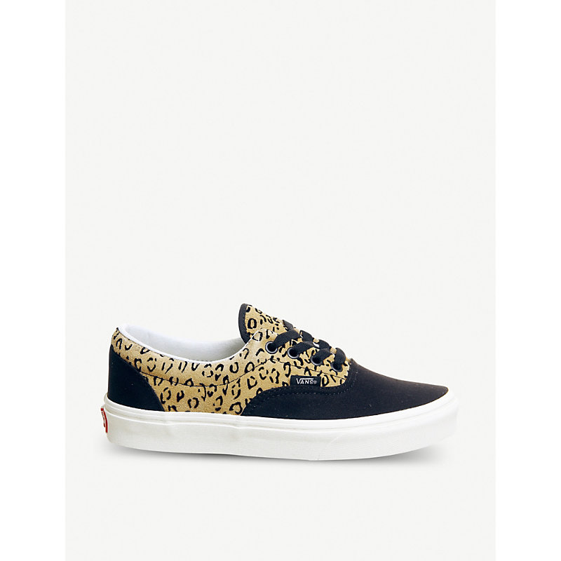 vans era leopard black