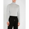 John Smedley Cherwell Wool Turtleneck Jumper In Grey