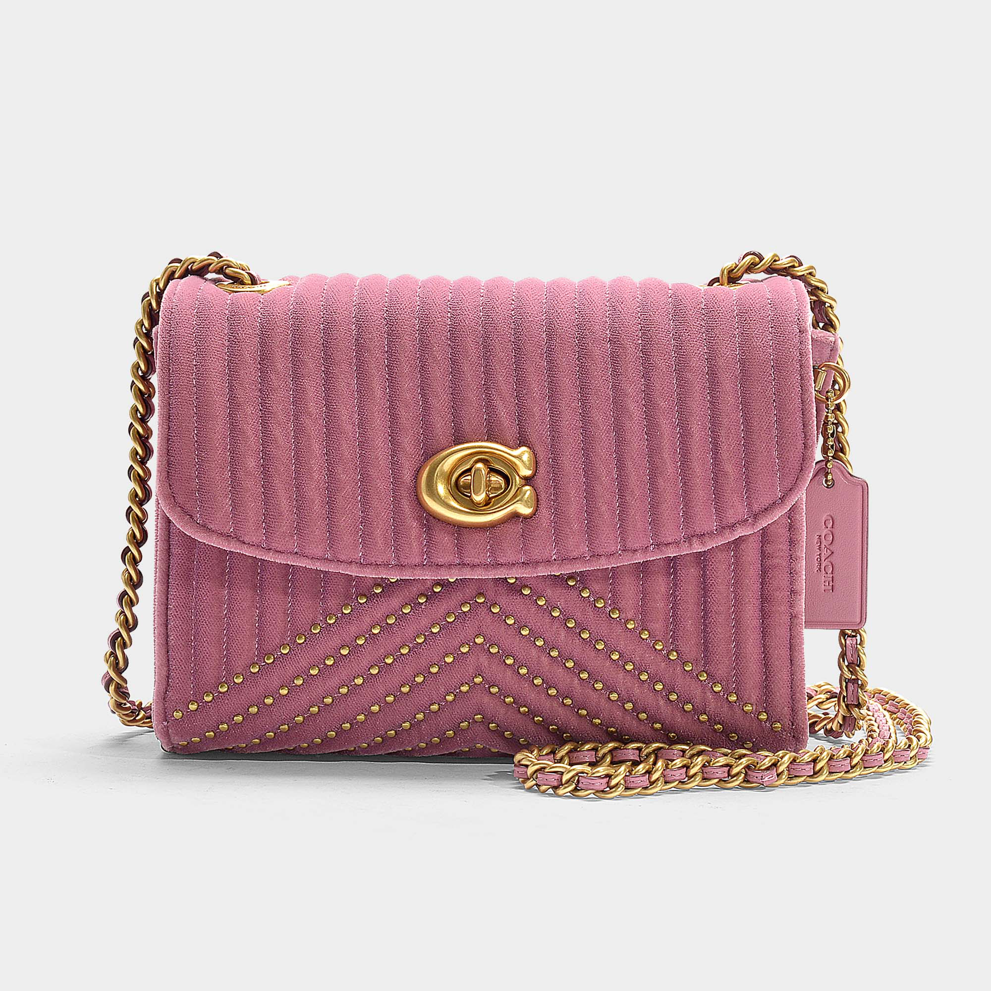 coach pink parker bag