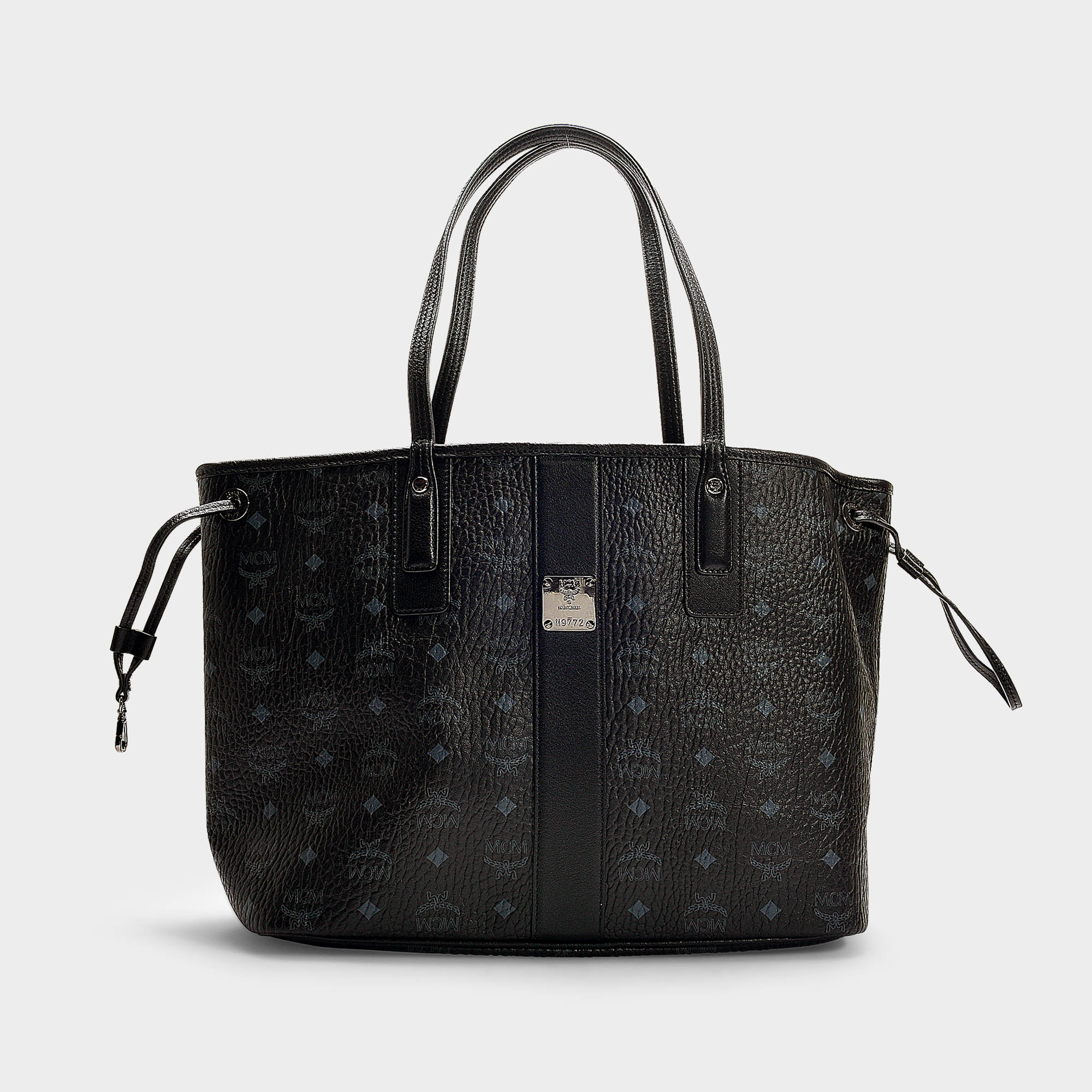 Mcm Liz Project Visetos Reversible Medium Shopper Bag In Black | ModeSens