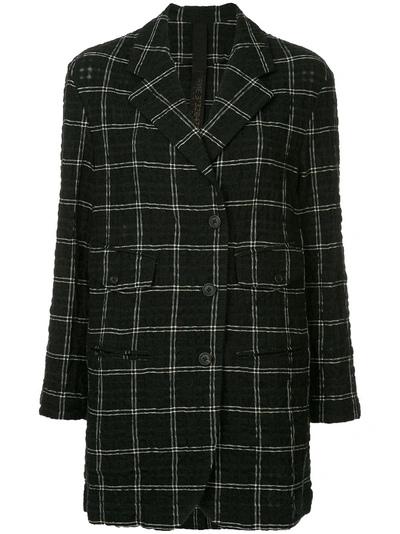 Forme D'expression Checked Blazer In Black