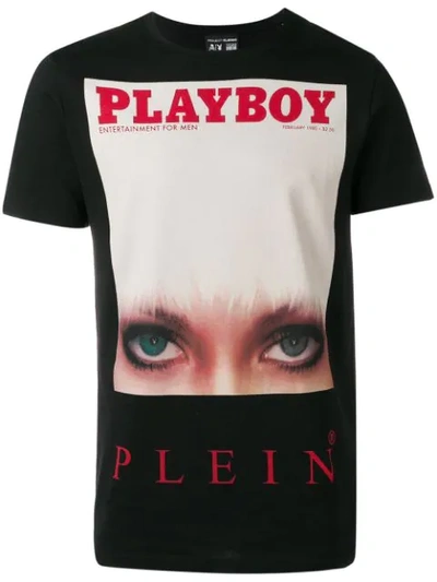 Philipp Plein X Playboy Printed Crystal T-shirt In Black
