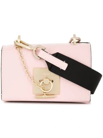 Calvin Klein Small Flap Crossbody Bag In Pink