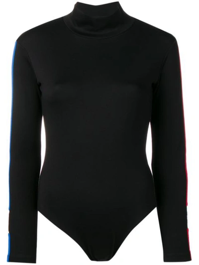 Marcelo Burlon County Of Milan Side-stripe Bodysuit - Black