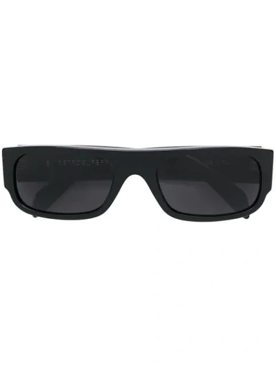 Retrosuperfuture Super By  Smile Rectangular Sunglasses In Black