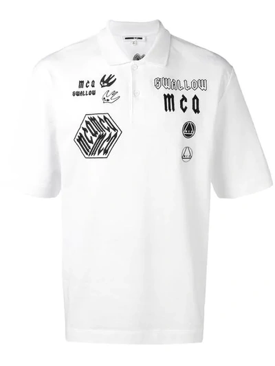 Mcq By Alexander Mcqueen Swallow Polo Shirt In White