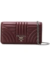 Prada Mini Bandoliera Crossbody Bag In Red