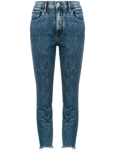 3x1 Frayed Skinny Jeans - Blue