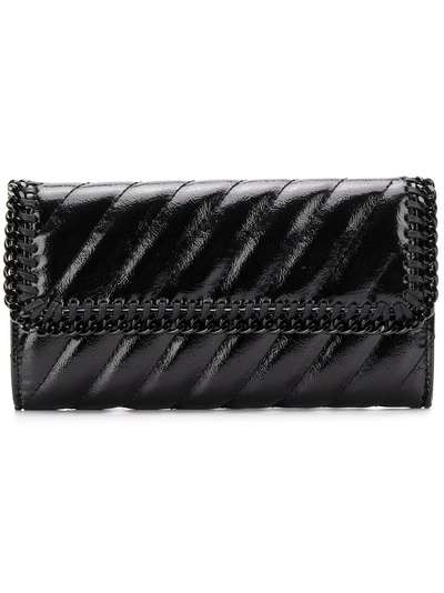 Stella Mccartney Falabella Flap Wallet In Black