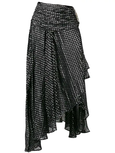 Dodo Bar Or Crystal Embellished Asymmetric Skirt - Black