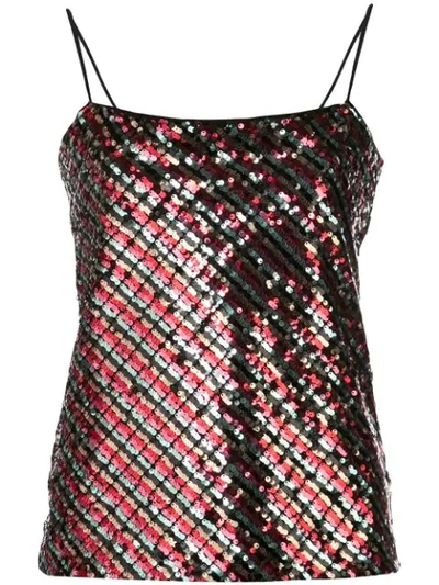 Milly Sequinned Cami Top In Multicolour