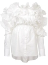 Rosie Assoulin Pleated Off-shoulder Blouse - White