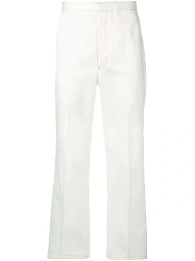 Thom Browne Patch Pocket Straight Leg Chino In 100 White