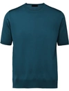 Prada Short-sleeve Fitted T-shirt In Blue