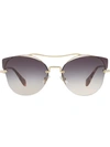 Miu Miu Scenique Sunglasses In Gold