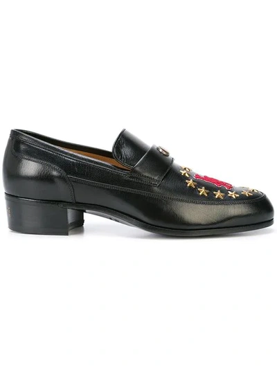 Gucci Men's Loafer With La Angels&trade; Patch In Black