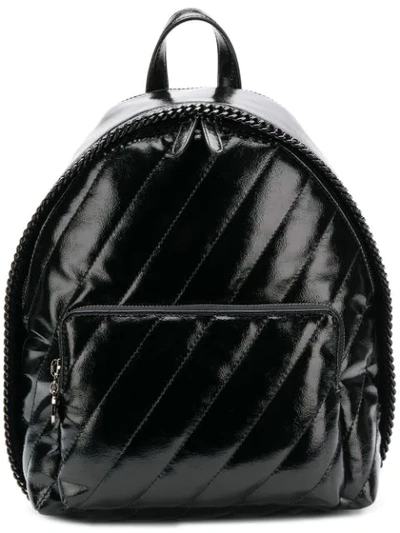 Stella Mccartney Falabella Quilted Backpack In Black