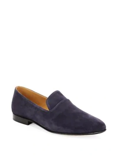 Del Toro Everyday Suede Loafers In Navy