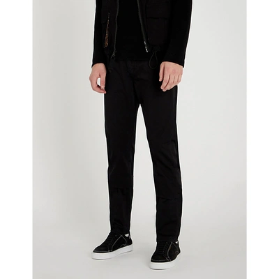 Stone Island Relaxed-fit Straight Cotton Trousers In Black