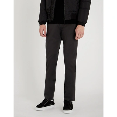 Stone Island Relaxed-fit Straight Cotton Trousers In Dark Grey