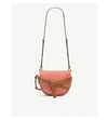 Loewe Gate Small Leather Shoulder Bag In Pink Tulip/tan