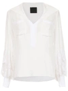 Andrea Bogosian Sheer Silk Blouse - White