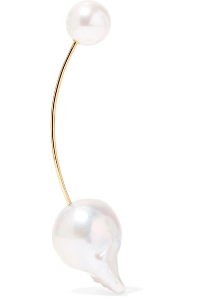 Sophie Bille Brahe Elipse Venus 14-karat Gold Pearl Earring