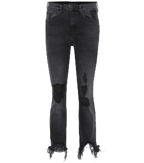 authentic denim high rise straight leg jeans for men