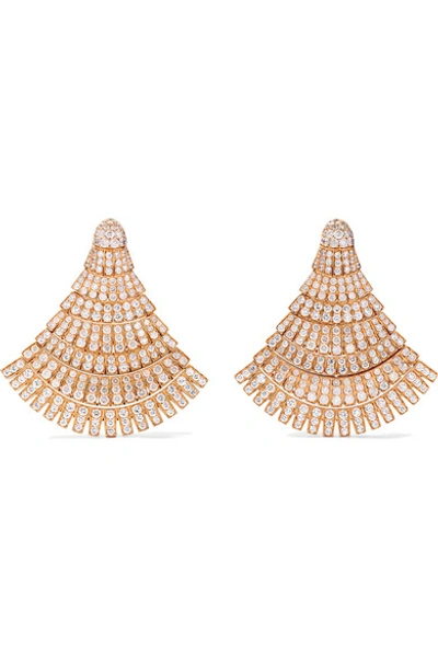 De Grisogono Ventaglio 18-karat Rose Gold Diamond Earrings