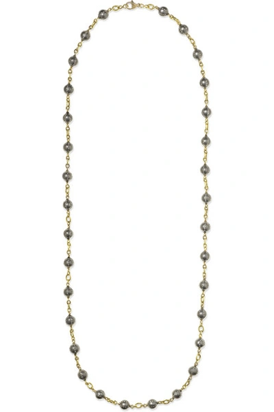 Sylva & Cie 18-karat Gold, Sterling Silver And Diamond Necklace