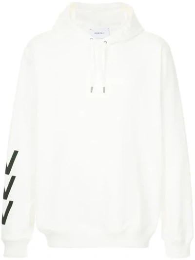 Ports V Printed Hooded Sweatshirt In White