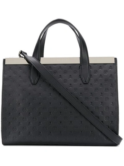 Philipp Plein Logo Embossed Tote Bag - Black