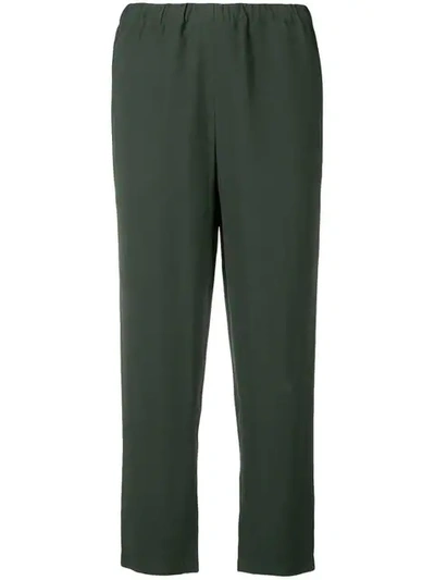 Marni Cropped Straight Leg Trousers - Green