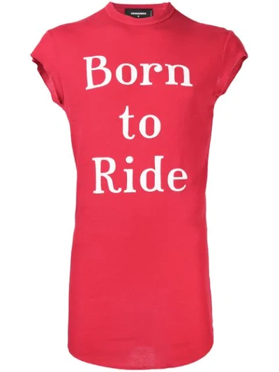 Dsquared2 Born To Ride Tank Top In Red