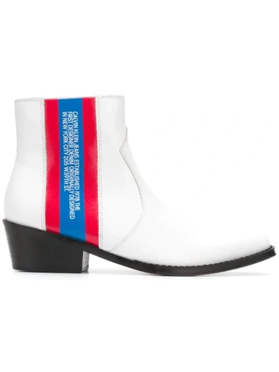 Calvin Klein Jeans Est.1978 Calvin Klein Jeans Est. 1978 Side Striped Boots - White