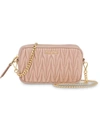 Miu Miu Matelassé Belt Bag In Neutrals