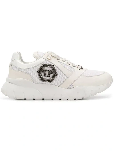 Philipp Plein Chunky Sole Sneakers In White