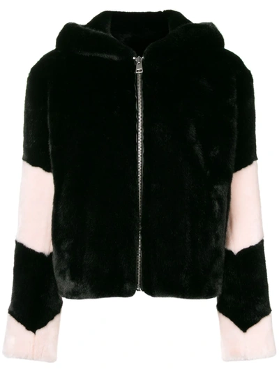 La Seine & Moi Louve Faux Fur Jacket In Black