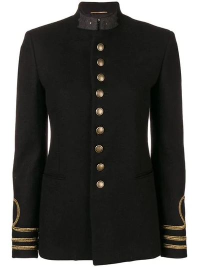Saint Laurent Officer Jacket In Black | ModeSens