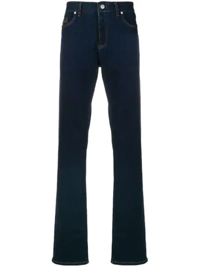 Ermenegildo Zegna Mid-rise Straight-leg Jeans In Blue