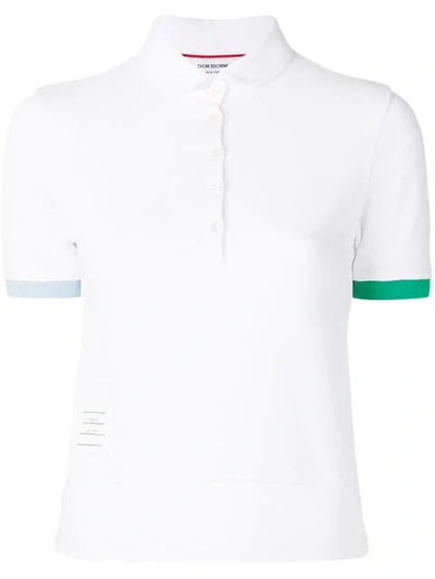 Thom Browne Poloshirt Aus Baumwolle In White