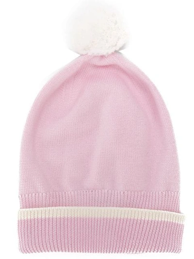 Thom Browne Pom-pom Merino Beanie In Pink