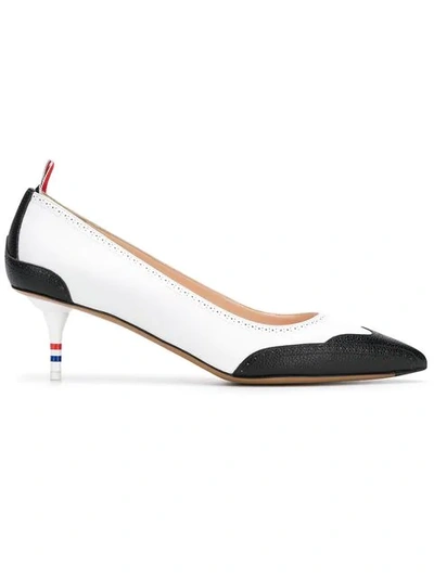 Thom Browne Golf Tee Leather Low Heel In White