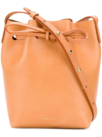 Mansur Gavriel Tie Bucket Bag - Neutrals In Neutrals