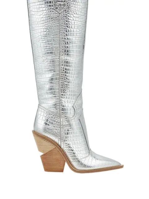 Fendi Pointed Toe Cowboy Boots In 