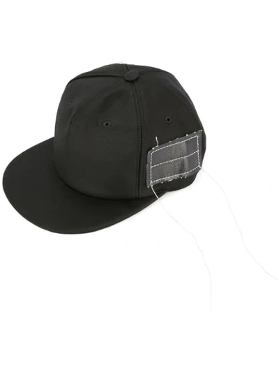 Rick Owens Drkshdw Stitched Patch Cap In Black