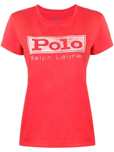 Polo Ralph Lauren Logo Print T In Red