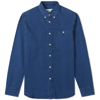 A Kind Of Guise Button Down Denim Shirt In Blue